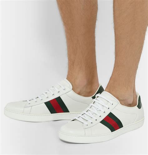 white mens gucci shoes|gucci men's ace leather sneaker.